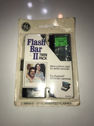 Nos Vintage Ge Flash Bar Ii Twin Pack For Polaroid Sx - 70 Cameras