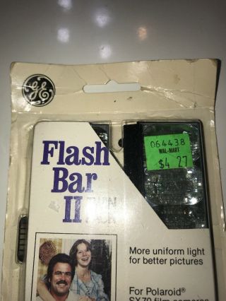NOS Vintage GE Flash Bar II Twin Pack for Polaroid SX - 70 Cameras 2