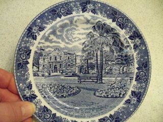 Vintage The Alamo Souvenir Plate Olde English Staffordshire Jonroth,  England