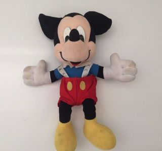 Vintage Disney Mickey Mouse Plush Toy Stuffed Animal Doll Collectible 13 Cartoon