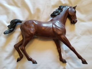 Four Vintage Marx Johnny West Horses And Assorted Saddles And Bridles