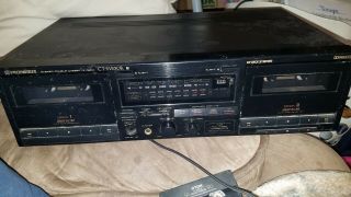 Vtg Pioneer Ct - W530r Stereo Dual Double Dubbing Cassette Deck Player Recorder