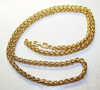 Vintage Givenchy Gold Tone Heavy Bold Wide Link 30” Chain Necklace G Logo Clasp