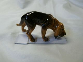 Vintage Hagen Renaker Miniature Bone China Blood Hound Dog Figurine