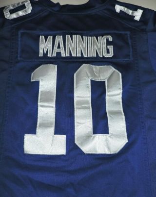 Eli Manning 10 York Giants Jersey Nike Youth Small Sewn Vtg