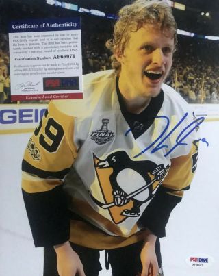 Jake Guentzel Signed Pittsburgh Penguins Psa 8x10 Photograph