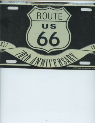 1997 U.  S.  Route 66 " 70th Anniversary " Commemorative Metal License Plate