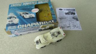 1960s Cox Chevy Chaparral 2 Race Car 1:20 Gas Powered.  049 Orig Box Sharp Hall