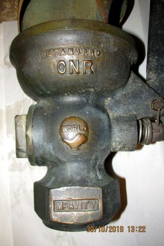 Canadian National 3 Chime Steam Whistle by McAvity Ltd.  Markings. 3