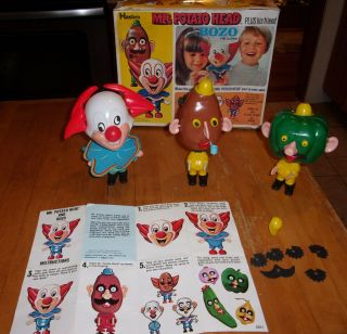 Vintage Hasbro Mr.  Potato Head And Friends Bozo The Clown W/box