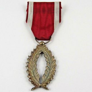 Vintage Wwii Belgium Order Of The Crown Silver Palms Belgian Long Service Medal