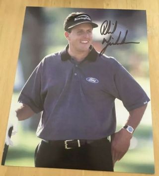 Phil Mickelson Pga Golf 8x10 Signed Autograph Photo W/letter Certified
