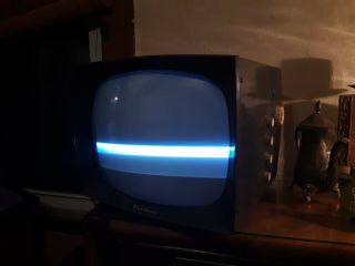 Vintage black and white tv,  Airline brand,  Montgomery Ward 2
