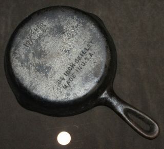 Vintage Cast Iron Frying Pan Wagnerware 6.  5 " Inch Skillet,  Made In Usa