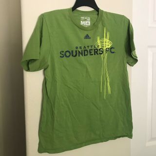 Adidas Seattle Sounders Fc Green The Go - To Tee Shirt - Size Medium - 100 Cotton