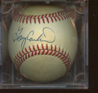Gary Carter Single Signed 1986 World Series Baseball Hologram