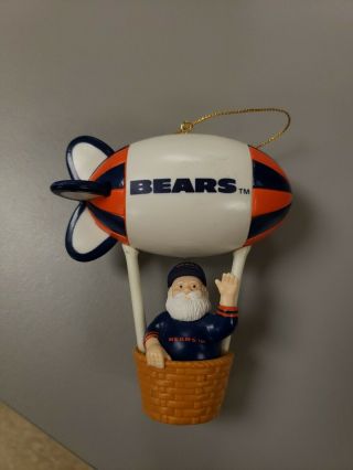 Vintage Chicago Bears Christmas Ornament Santa In Bears Outfit Blimp