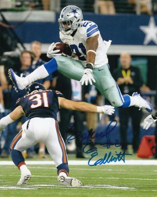 Ezekiel Elliott Dallas Cowboys Signed Autograph 8x10 Photo