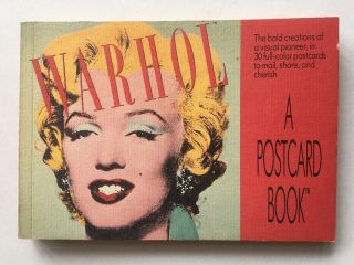 Andy Warhol Postcard Book Cover Bold Creation Visual Vintage Art 30 Postcards