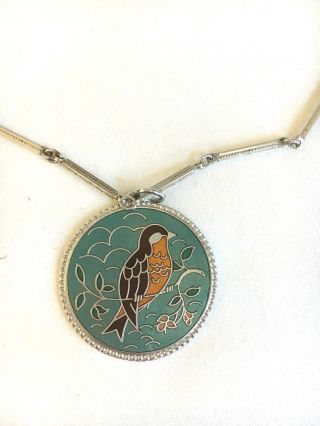 Spring Song Necklace - Sarah Coventry Jewelry,  Robin Bird,  Sara Cov,  Vtg Signed