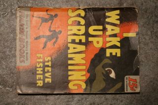Steve Fisher I WAKE UP SCREAMING (1944) Film Noir Vintage Paperback 1st edition 3