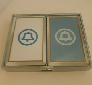 Vintage Ma Bell Telephone 2 Decks Playing Cards In Plastic Case Corner