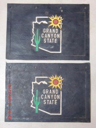 Vintage Arizona Mud Flaps - Dated 9 - 30 - 70 Koneta Rubber Co