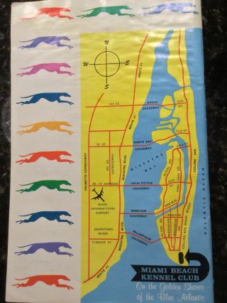 Vintage Dog Racing Programs,  Set Of 2,  Miami 1964,  Tampa 1967,  VGC 2