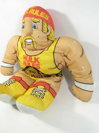Vintage 1990 WWF/WWE Hulk Hogan Tonka Wresting Buddies Plush Doll Pillow Buddy 2