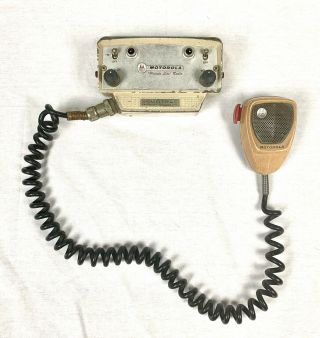 Vintage Motorola 2 - Way Motrac Low Band Mobile Radio Ctrl Head Mic Cable Cb