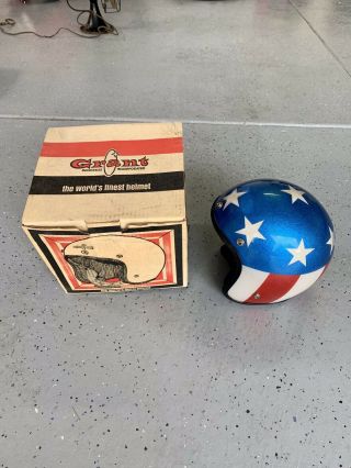 Nos 1970’s Grant Easy Rider American Flag Helmet Buco