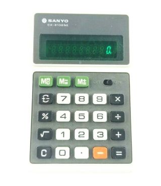 Vintage Sanyo Cx 8136ne Electronic Calculator Made In Japan