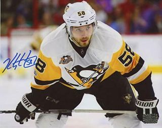 Kris Letang Pittsburgh Penguins Signed Autographed Away 8x10