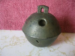 Vintage Brass Round Cow Bell Made In The U.  S.  A.