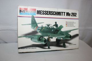 Vintage Monogram Model Kit 1/48 Messerschmitt Me 262 5410 1978 Ww2 Germany Jet