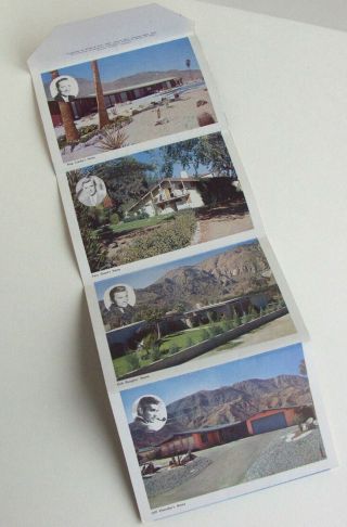 Souvenir PALM SPRINGS CA HOME OF THE STARS Fold Out Postcard Book Portraits VTG 2