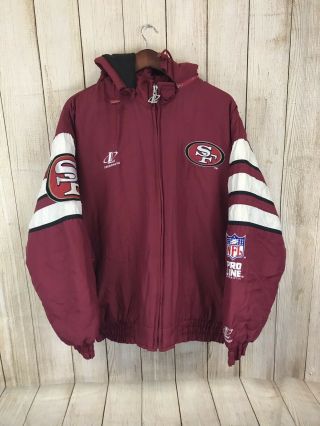 Vintage Logo Athletic Pro Line San Francisco 49ers Spellout Jacket Men 