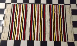 Vintage Native American Navajo Wool Blanket Rug Textile 7 