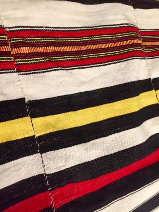 Vintage Native American Navajo Wool Blanket Rug Textile 7 ' 4.  5 