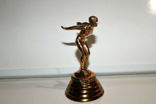 Vintage Swimming Trophy Figure Brass Casting