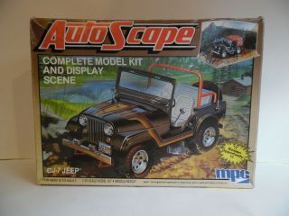 Vintage Mpc 1/25 Auto Scape Cj - 7 Jeep Model Kit,  1 - 0911