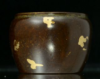 A miniature Chinese gold splash bronze censer 3