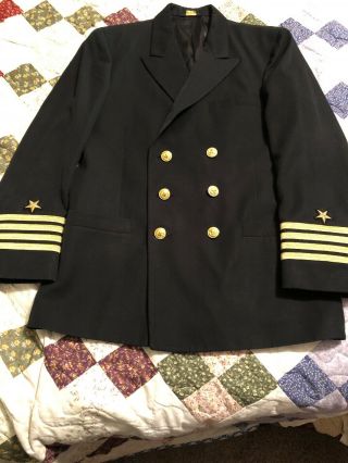 U S Navy Vintage 1985 Mens Service Dress Blues Jacket By Kass Wilner Howard