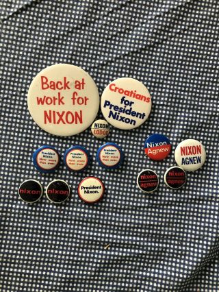 Vintage Richard Nixon Presidential Campaign Buttons
