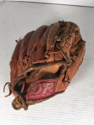 Vintage D&r Baseball Glove 12.  5” L58 Pro Model Rht Made In Canada