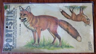 Sport - Stik Red Foxes Weatherproof Vinyl Hunting Decal By Meyercord,  Vintage