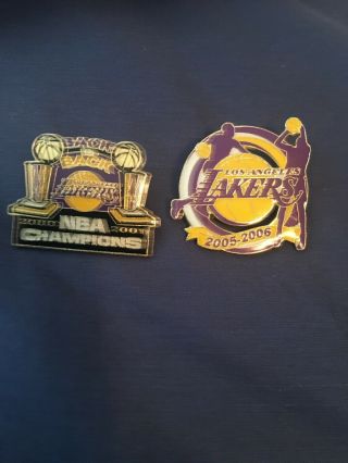 Nba Los Angeles Lakers 2000 - 2001 Back To Back Nba Champions Pin,  2005 - 2006 Pin