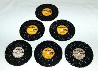 5 Vintage Ad 30 Thorens Switzerland Music Box Discs German Titles