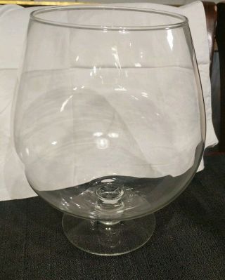 Extra Large 10” Vintage Brandy Snifter Style Clear Glass Has at Least 3 Bubbles 3