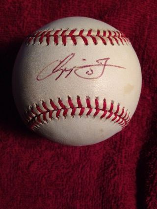 Chipper Jones Signed Major League Baseball Auto Autographed Braves Hof18